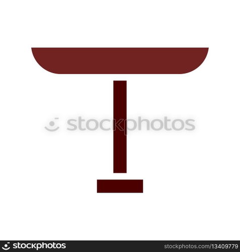 Table icon solid brown element
