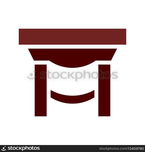 Table icon solid brown element
