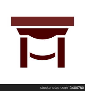 Table icon solid brown element