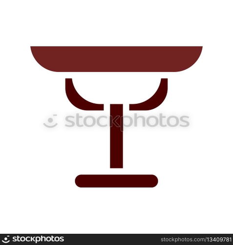 Table icon solid brown element