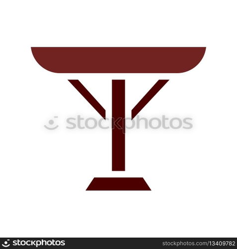 Table icon solid brown element