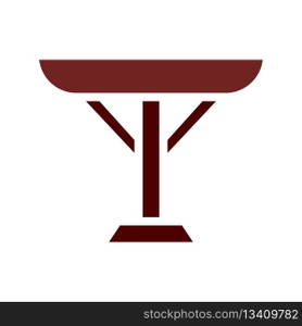 Table icon solid brown element
