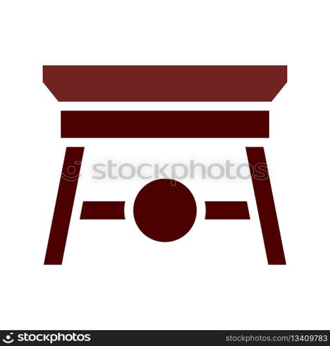 Table icon solid brown element