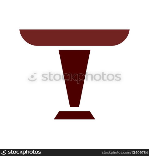 Table icon solid brown element