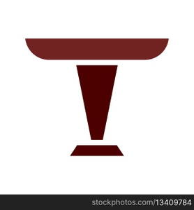 Table icon solid brown element