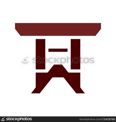 Table icon solid brown element