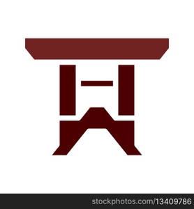 Table icon solid brown element