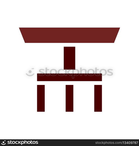 Table icon solid brown element