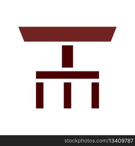 Table icon solid brown element