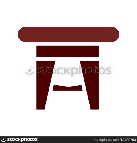 Table icon solid brown element