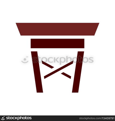 Table icon solid brown element