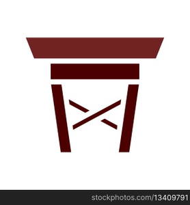 Table icon solid brown element
