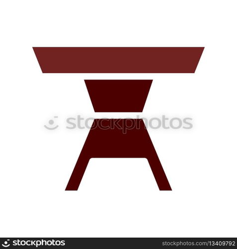 Table icon solid brown element