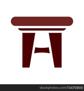Table icon solid brown element