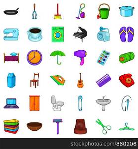 Table icons set. Cartoon style of 36 table vector icons for web isolated on white background. Table icons set, cartoon style