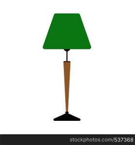 Table lamp bright style electric symbol vector icon. Indoor equipment loft interior light. Furniture bedside