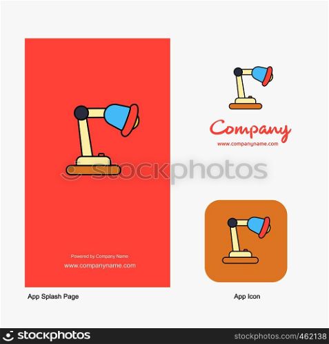 Table lamp Company Logo App Icon and Splash Page Design. Creative Business App Design Elements