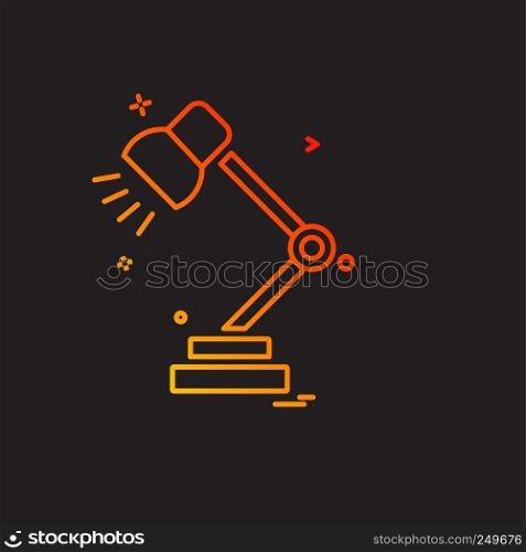 Table Lamp icon design vector