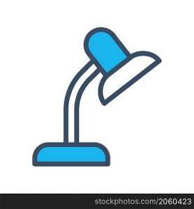table lamp icon flat illustration
