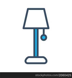 table lamp icon flat illustration