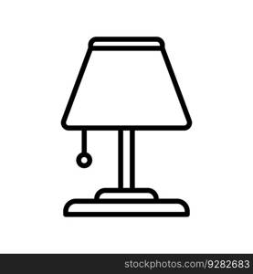 Table lamp icon vector on trendy design