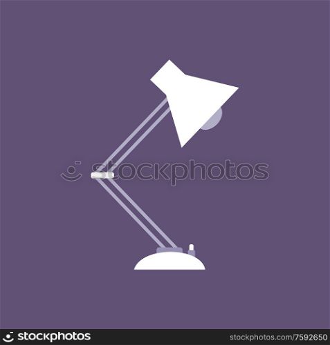 Table lamp isolated. Household appliances. Vector flat illustration.