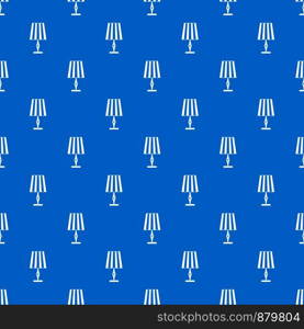 Table lamp pattern repeat seamless in blue color for any design. Vector geometric illustration. Table lamp pattern seamless blue