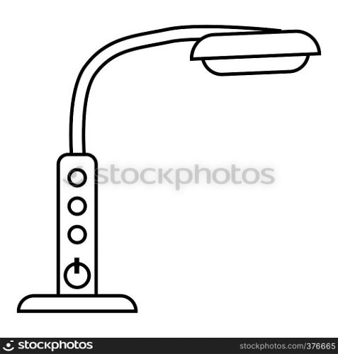 Table lamp with control panel icon. Outline illustration of table lamp with control panel vector icon for web. Table lamp with control panel icon, outline style