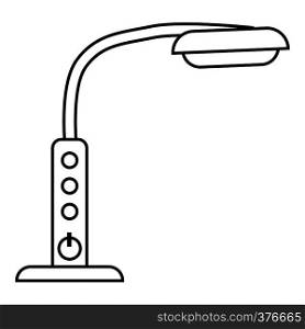 Table lamp with control panel icon. Outline illustration of table lamp with control panel vector icon for web. Table lamp with control panel icon, outline style