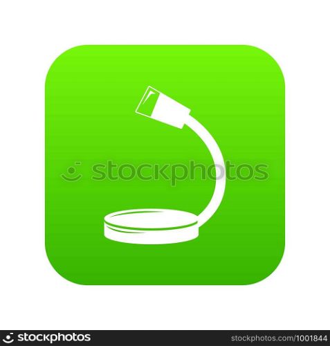 Table microphone icon green vector isolated on white background. Table microphone icon green vector
