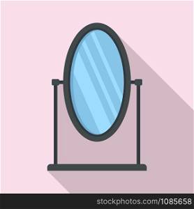Table mirror icon. Flat illustration of table mirror vector icon for web design. Table mirror icon, flat style