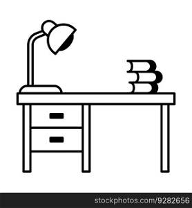 Table office icon vector on trendy design