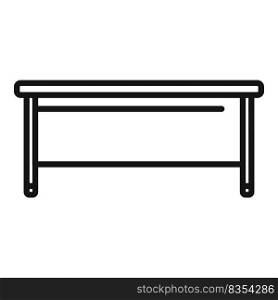 Table perspective icon outline vector. Kitchen wood. Top circle. Table perspective icon outline vector. Kitchen wood