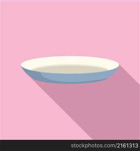 Table plate icon flat vector. Dish plate. Food lunch. Table plate icon flat vector. Dish plate