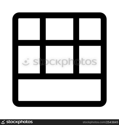 Table row and column cells with bottom header