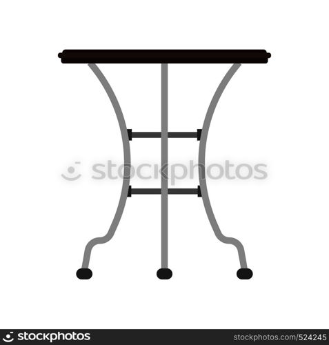 Table side view vector icon furniture isolated interior. Business empty element desk wooden advertise. Cartoon decor room