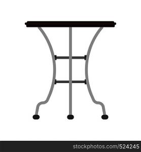 Table side view vector icon furniture isolated interior. Business empty element desk wooden advertise. Cartoon decor room