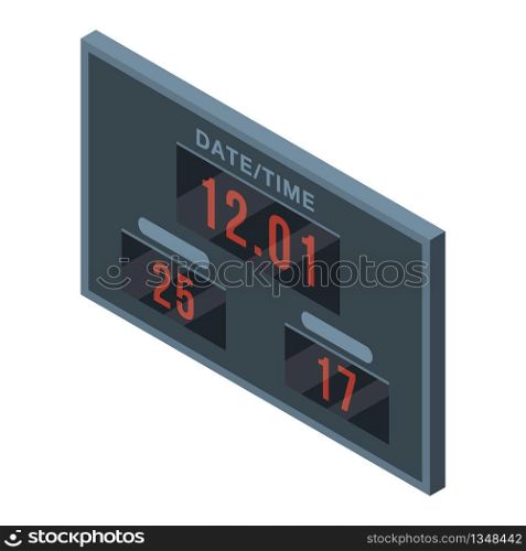 Table sport score icon. Isometric of table sport score vector icon for web design isolated on white background. Table sport score icon, isometric style