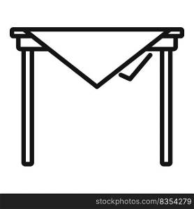 Table surface icon outline vector. Wood furniture. Plastic object. Table surface icon outline vector. Wood furniture