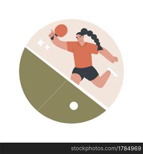 Table tennis abstract concept vector illustration. Indoor racket sport, ping pong game, table tennis equipment rental, outdoor fun, local club, professional player, tournament abstract metaphor.. Table tennis abstract concept vector illustration.