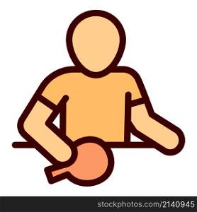 Table tennis player icon outline vector. Ping pong. Paddle sport. Table tennis player icon outline vector. Ping pong