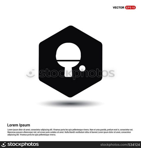 Table Tennis Racket and Ball Icon