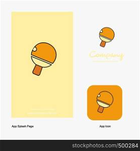 Table tennis racket Company Logo App Icon and Splash Page Design. Creative Business App Design Elements