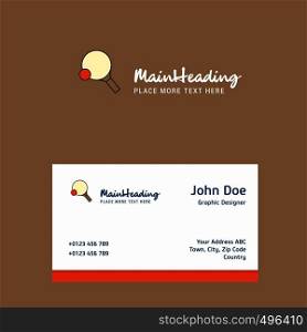 Table tennis racket logo Design with business card template. Elegant corporate identity. - Vector