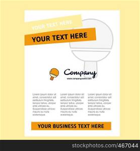 Table tennis racket Title Page Design for Company profile ,annual report, presentations, leaflet, Brochure Vector Background