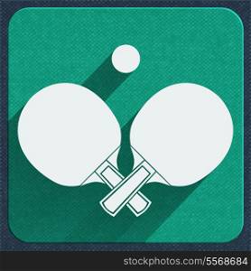 Table tennis with ball spotrs icon vector illustration