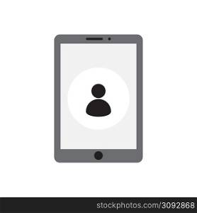 Tablet call icon. Video conference. Internet network. Business vector icon. Vector illustration. stock image. EPS 10.. Tablet call icon. Video conference. Internet network. Business vector icon. Vector illustration. stock image.
