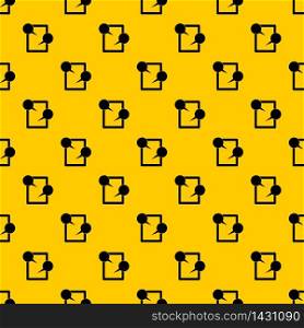 Tablet chatting pattern seamless vector repeat geometric yellow for any design. Tablet chatting pattern vector