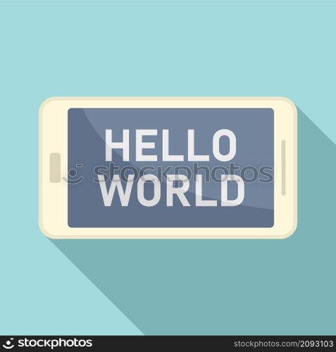 Tablet coding icon flat vector. Laptop screen device. Web code. Tablet coding icon flat vector. Laptop screen device