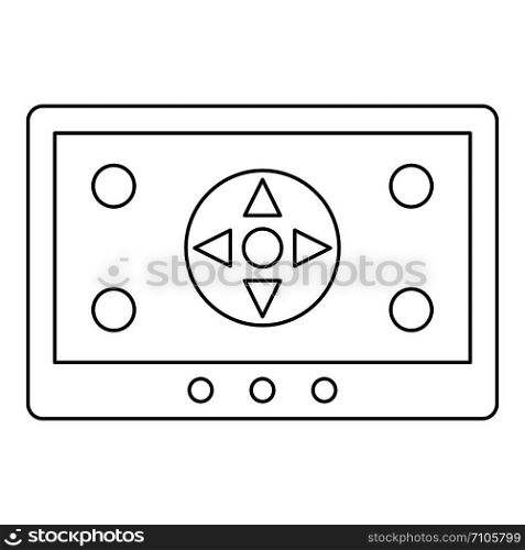 Tablet drone control icon. Outline tablet drone control vector icon for web design isolated on white background. Tablet drone control icon, outline style